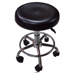 TABURETE TAPIZADO NEGRO MODELO NIX