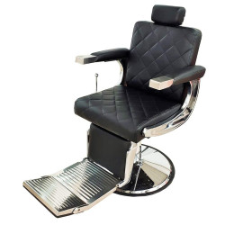 SILLON DE BARBERO MODELO S68 TAPIZADO NEGRO