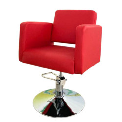 SILLON PELUQUERIA S74R TAPIZ ROJO
