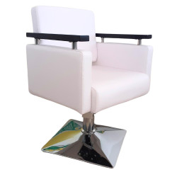 SILLON PELUQUERIA TAPIZ BLANCO S06B