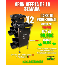 Pack 2 carrito profesional peluquería