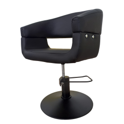 SILLON DE PELUQUERIA S26 TAPIZ NEGRO BASE MEGRA