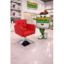 SILLÓN DE PELUQUERÍA S69R TAPIZ ROJO