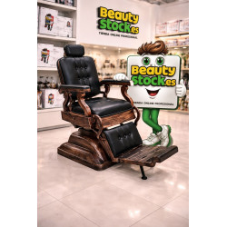 SILLON DE BARBERO MODELO S66 TAPIZADO NEGRO