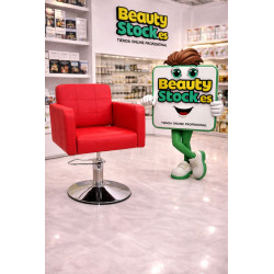 SILLON PELUQUERIA S73R COLOR ROJO