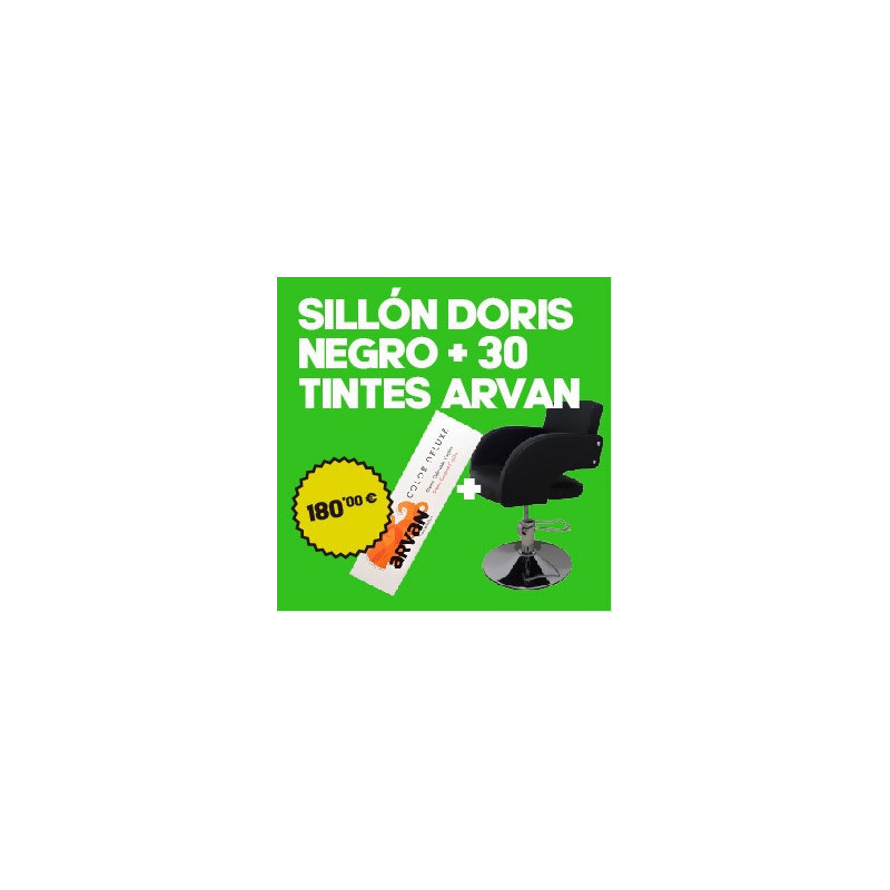 SILLON DORIS TAPIZ NEGRO + 30 TINTES ARVAN - 1 SILLON DORIS TAPIZ NEGRO + 30 TINTES ARVAN - 1