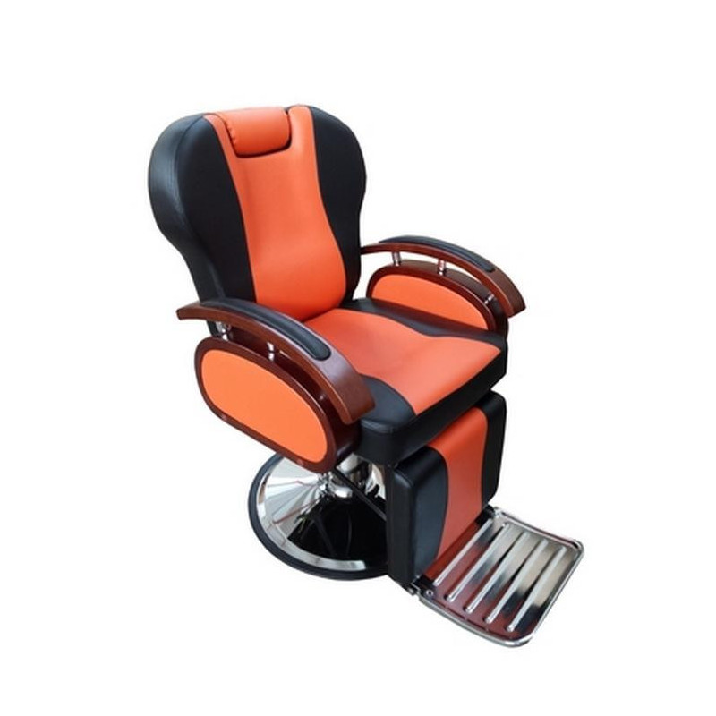 SILLON APOLO TAPIZ NARANJA Y NEGRO - 4