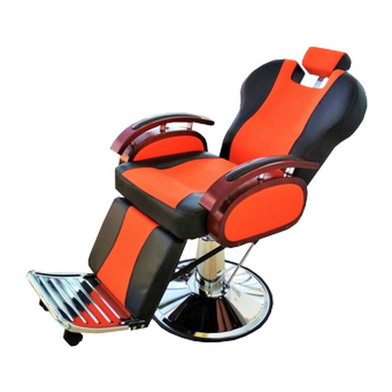 SILLON APOLO TAPIZ NARANJA Y NEGRO - 5