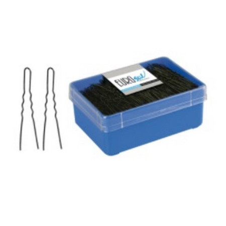 CAJA 400 HORQUILLAS INVISIBLES NEGRA 55MM EUROSTIL