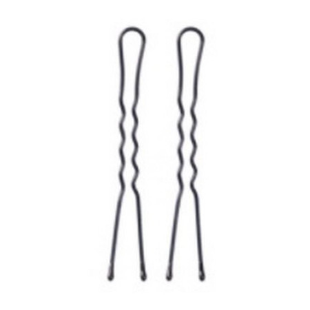 CAJA 200 GR HORQUILLAS ONDULADAS NEGRO 50MM EUROSTIL