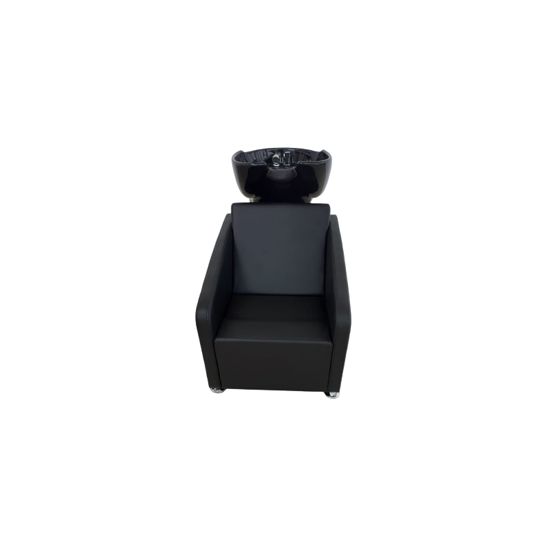 Lavacabezas de peluquería Basic Line en color negro con pica de cerámica  basculante negra por 370 euros