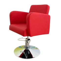 SILLON PELUQUERIA S27R TAPIZ ROJO