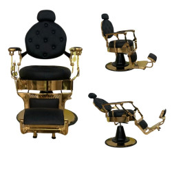 SILLÓN DE BARBERO MODELO S82D DORADO VINTAGE