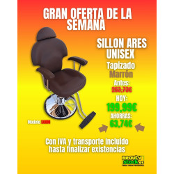 SILLON UNISEX MODELO S08M TAPIZADO MARRON