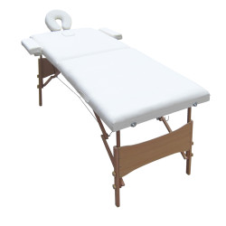 CAMILLA PLEGABLE 2 CUERPOS MADERA BLANCA