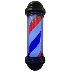 BARBER POLE NEGRO CON AZUL Y ROJO