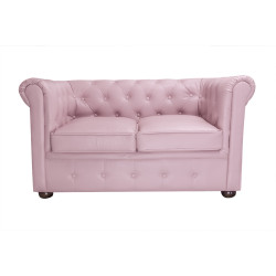 SILLÓN DE ESPERA CHESTER DOS PLAZAS ROSA