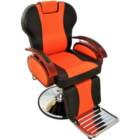 SILLON APOLO TAPIZ NARANJA Y NEGRO - 6