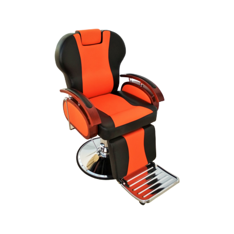 SILLON APOLO TAPIZ NARANJA Y NEGRO - 6