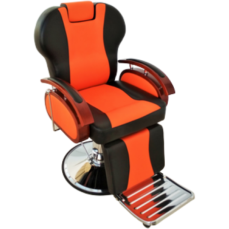 SILLON APOLO TAPIZ NARANJA Y NEGRO - 6